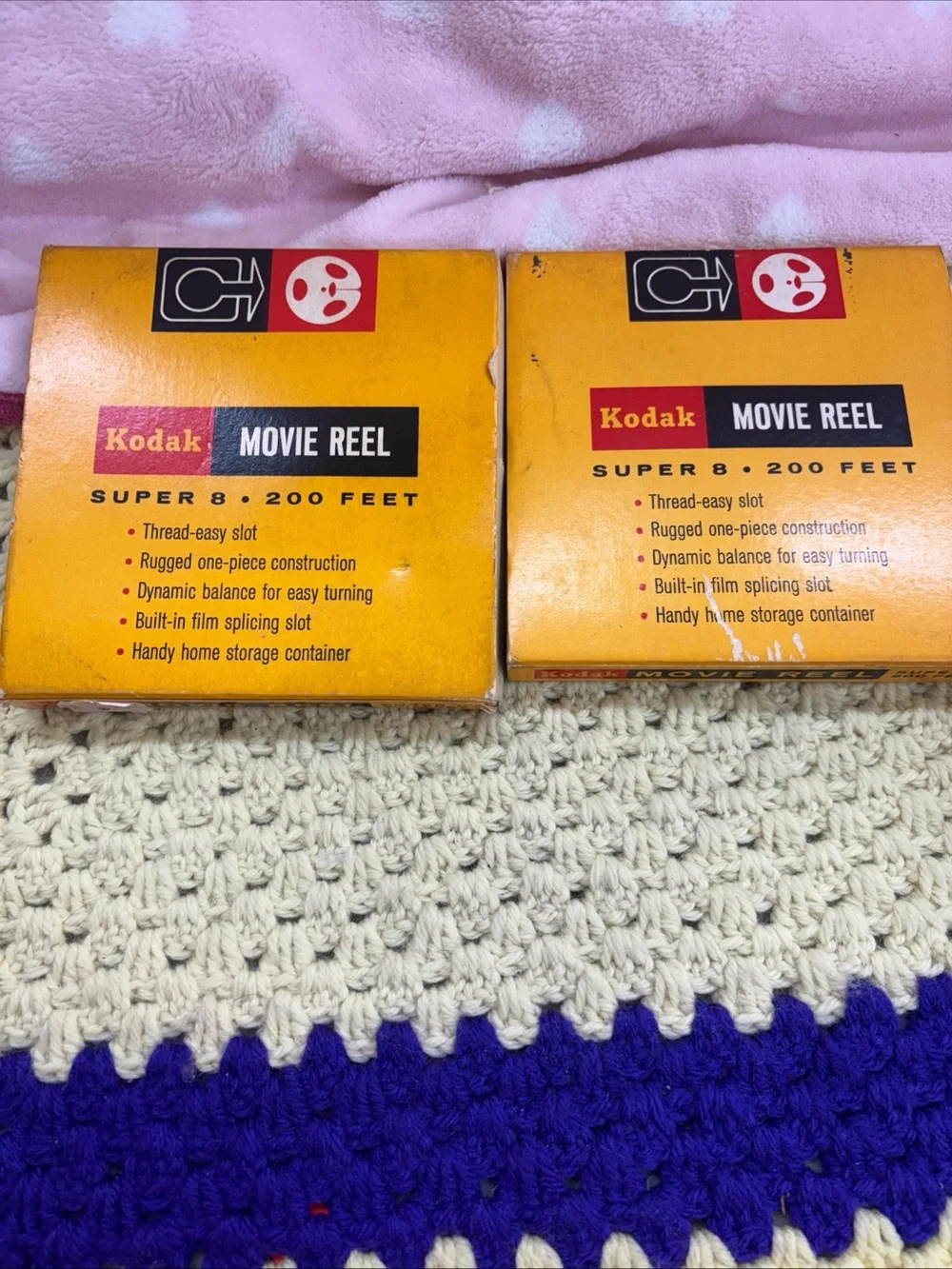 (2) Kodak movie reels super 8-200 feet each new old stock original box